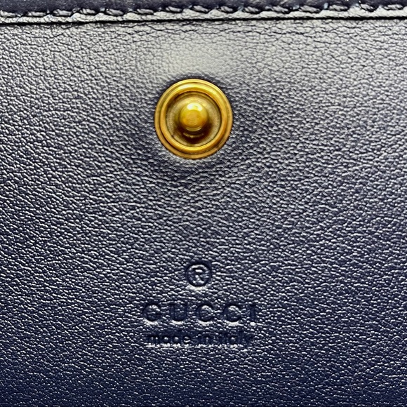 Gucci Blue Floral Quilted Bi-Fold Wallet 536353 - Picture 13 of 16